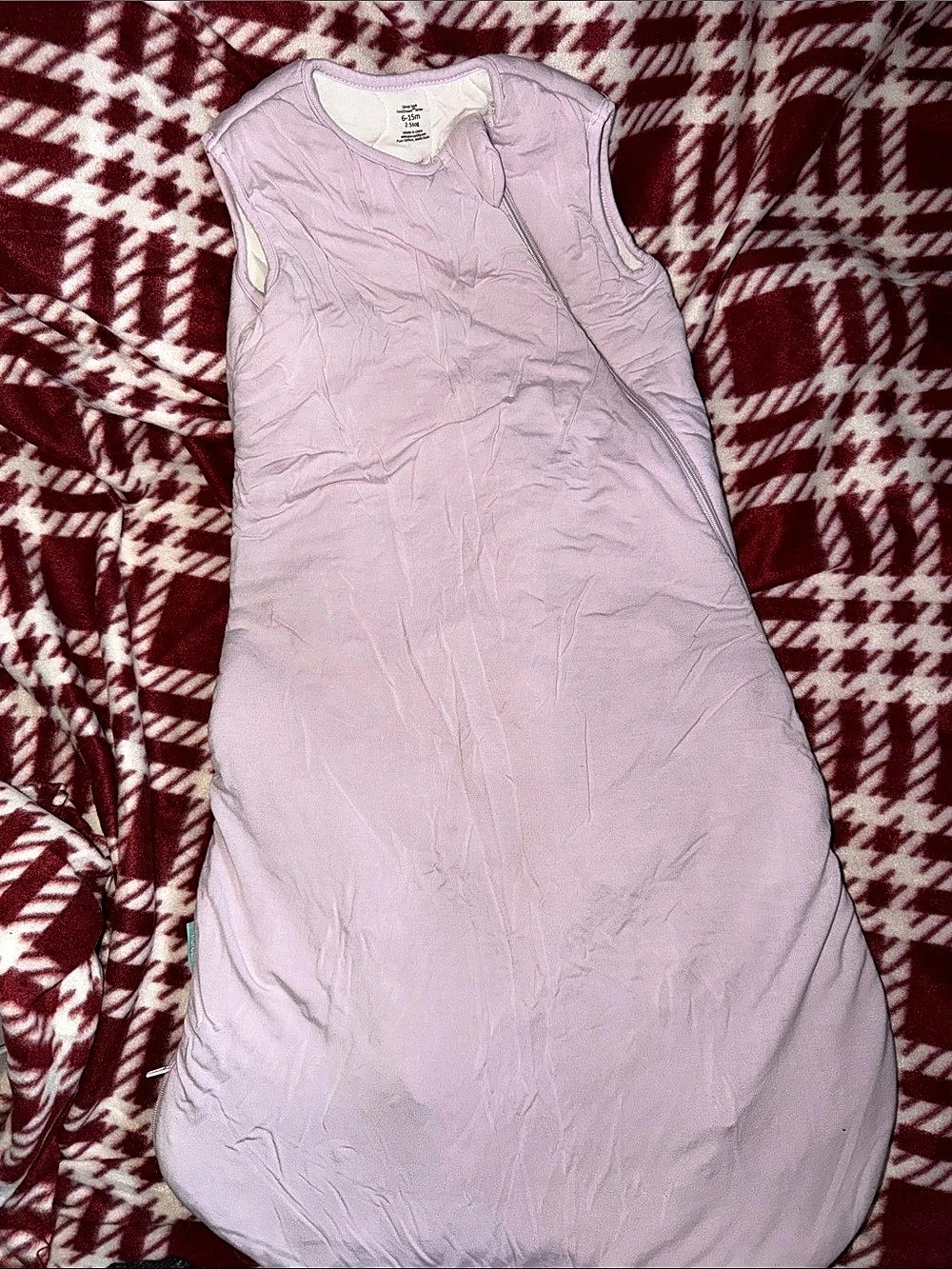 PurComfy 2.5 tog LuxeDream Sleep Sack Pink Baby 6-15M Like New